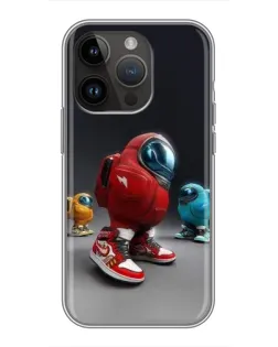 Чехол для iPhone 14 Pro с картинкой «Among Us — 3D стиль»