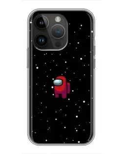 Чехол для iPhone 14 Pro с картинкой «Красный Among Us»