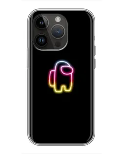 Чехол для iPhone 14 Pro с картинкой «Among Us градиент»