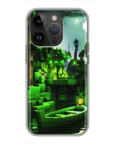 Чехол для iPhone 14 Pro с картинкой «Minecraft лесной пейзаж» Чехол для iPhone 14 Pro с картинкой «Minecraft лесной пейзаж»
