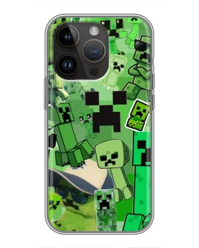 Чехол для iPhone 14 Pro с картинкой «Криперы Minecraft» Чехол для iPhone 14 Pro с картинкой «Криперы Minecraft»