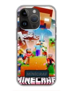 Чехол для iPhone 14 Pro с картинкой «Minecraft герои игры»