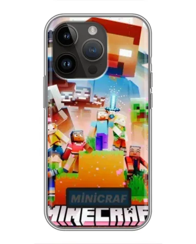 Чехол для iPhone 14 Pro с картинкой «Minecraft герои игры» Чехол для iPhone 14 Pro с картинкой «Minecraft герои игры»