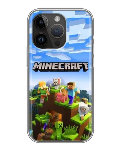 Чехол для iPhone 14 Pro с картинкой «Minecraft классический мир» Чехол для iPhone 14 Pro с картинкой «Minecraft классический мир»