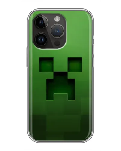 Чехол для iPhone 14 Pro с картинкой «Крипер микро-дизайн» Чехол для iPhone 14 Pro с картинкой «Крипер микро-дизайн»