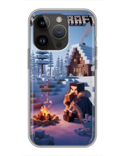 Чехол для iPhone 14 Pro с картинкой «Зимний Minecraft» Чехол для iPhone 14 Pro с картинкой «Зимний Minecraft»