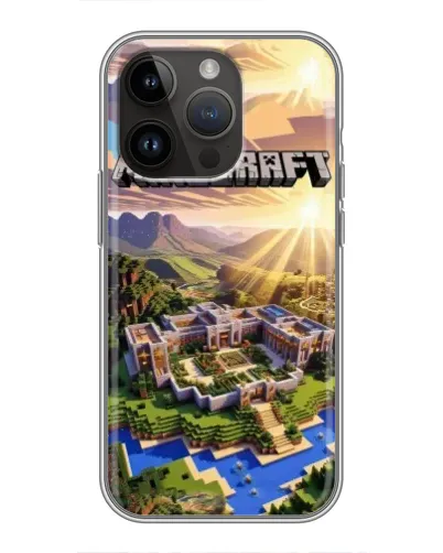 Чехол для iPhone 14 Pro с картинкой «Minecraft панорама» Чехол для iPhone 14 Pro с картинкой «Minecraft панорама»