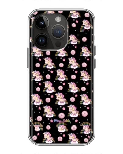 Чехол для iPhone 14 Pro с картинкой «Magic Unicorn паттерн»