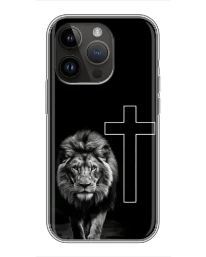 Чохол для iPhone 14 Pro з картинкою «Лев та Хрест» Чохол для iPhone 14 Pro з картинкою «Лев та Хрест»