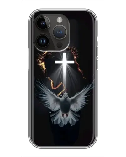 Чохол для iPhone 14 Pro з картинкою «Голуб та Світло» Чохол для iPhone 14 Pro з картинкою «Голуб та Світло»