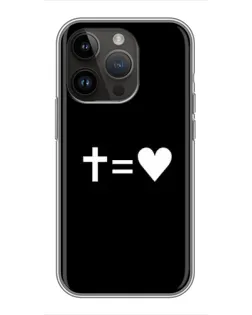 Чохол для iPhone 14 Pro з картинкою «Хрест та Серце»