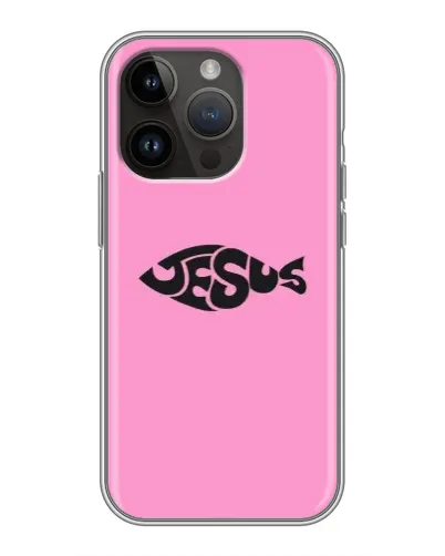 Чохол для iPhone 14 Pro з картинкою «Рожевий символ Jesus» Чохол для iPhone 14 Pro з картинкою «Рожевий символ Jesus»