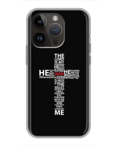 Чехол для iPhone 14 Pro с картинкой «Текстовый крест» Чехол для iPhone 14 Pro с картинкой «Текстовый крест»