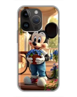 Чехол для iPhone 14 Pro с картинкой «Микки садовод»