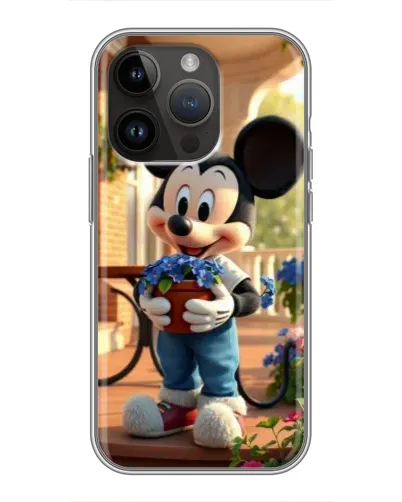 Чехол для iPhone 14 Pro с картинкой «Микки садовод»