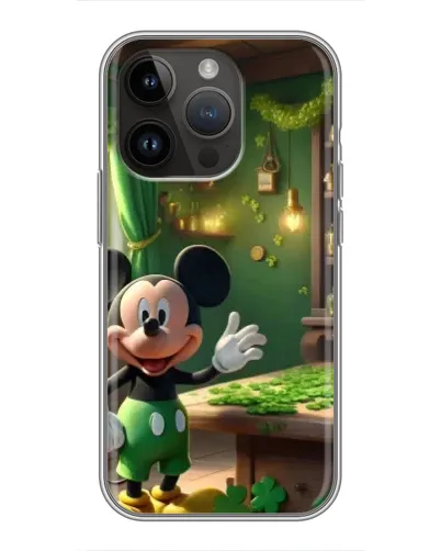 Чехол для iPhone 14 Pro с картинкой «Микки в мастерской»