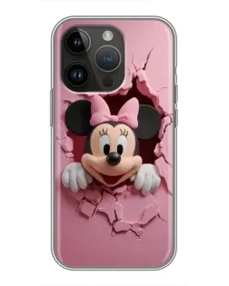 Чехол для iPhone 14 Pro с картинкой «Минни сквозь стену»