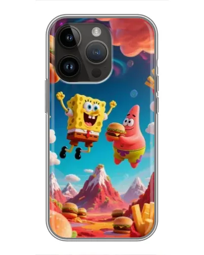 Чехол для iPhone 14 Pro с картинкой «Космический фастфуд»