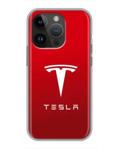 Чехол для iPhone 14 Pro с картинкой «Tesla Red Classic»