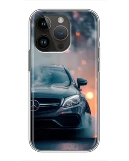Чехол для iPhone 14 Pro с картинкой «Mercedes — ночной город» Чехол для iPhone 14 Pro с картинкой «Mercedes — ночной город»