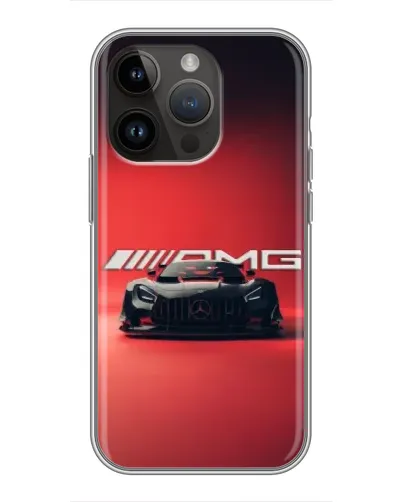 Чехол для iPhone 14 Pro с картинкой «Mercedes AMG — красная линия»