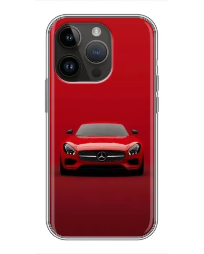 Чехол для iPhone 14 Pro с картинкой «Красный Mercedes AMG»
