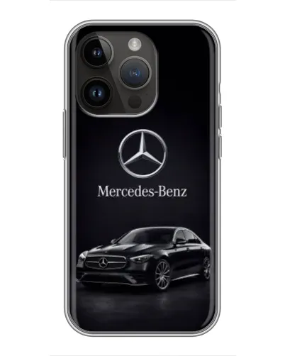 Чехол для iPhone 14 Pro с картинкой «Mercedes — решетка радиатора»