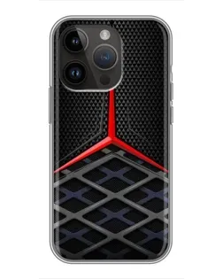Чехол для iPhone 14 Pro с картинкой «Mercedes Carbon Grid» Чехол для iPhone 14 Pro с картинкой «Mercedes Carbon Grid»