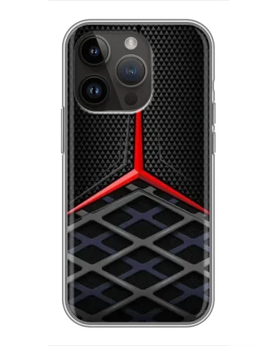 Чехол для iPhone 14 Pro с картинкой «Mercedes Carbon Grid»