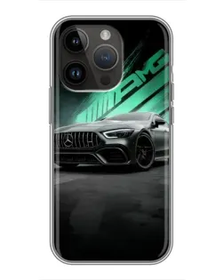 Чехол для iPhone 14 Pro с картинкой «Темный Mercedes AMG» Чехол для iPhone 14 Pro с картинкой «Темный Mercedes AMG»