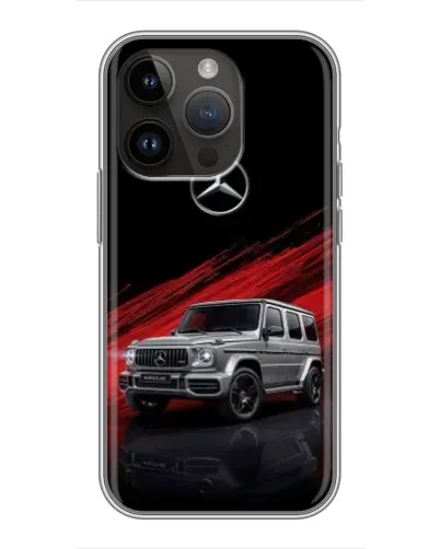 Чехол для iPhone 14 Pro с картинкой «Mercedes G-Class красный»