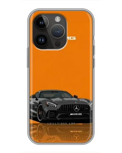 Чехол для iPhone 14 Pro с картинкой «Оранжевый Mercedes AMG»