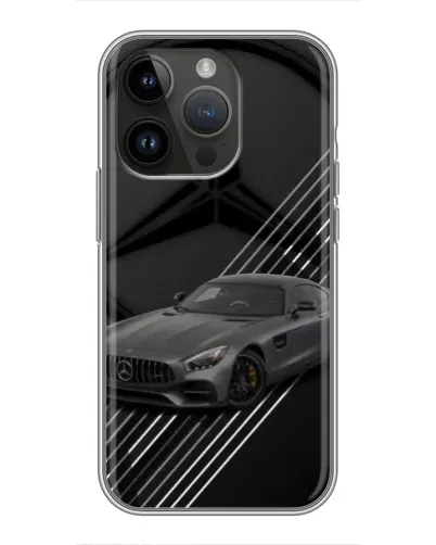 Чехол для iPhone 14 Pro с картинкой «Mercedes AMG — графика»
