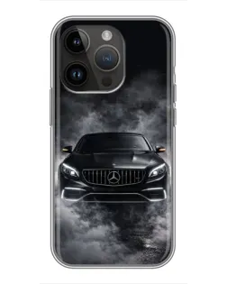 Чехол для iPhone 14 Pro с картинкой «Mercedes в дыму» Чехол для iPhone 14 Pro с картинкой «Mercedes в дыму»