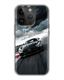 Чехол для iPhone 14 Pro с картинкой «Гоночный Mercedes AMG» Чехол для iPhone 14 Pro с картинкой «Гоночный Mercedes AMG»