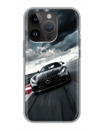 Чехол для iPhone 14 Pro с картинкой «Гоночный Mercedes AMG»