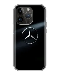 Чехол для iPhone 14 Pro с картинкой «Mercedes на металле» Чехол для iPhone 14 Pro с картинкой «Mercedes на металле»