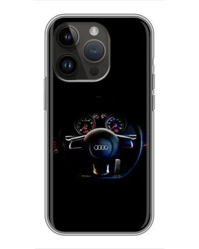 Чохол для iPhone 14 Pro з картинкою «Салон Audi — кермо» Чохол для iPhone 14 Pro з картинкою «Салон Audi — кермо»