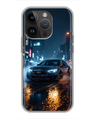 Чохол для iPhone 14 Pro з картинкою «Нічне місто та Audi» Чохол для iPhone 14 Pro з картинкою «Нічне місто та Audi»