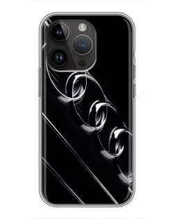 Чохол для iPhone 14 Pro з картинкою «Audi — абстрактні кільця»