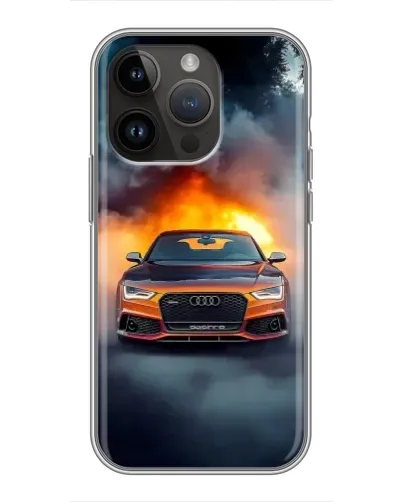Чохол для iPhone 14 Pro з картинкою «Audi у вогняному диму» Чохол для iPhone 14 Pro з картинкою «Audi у вогняному диму»