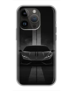 Чехол для iPhone 14 Pro с картинкой «Lamborghini симметрия дорог»