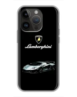 Чехол для iPhone 14 Pro с картинкой «Логотип Lamborghini классика»