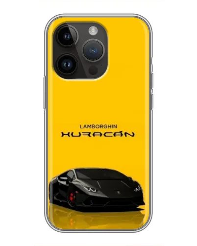 Чехол для iPhone 14 Pro с картинкой «Lamborghini Huracan черный»