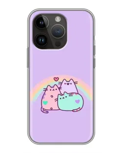 Чехол для iPhone 14 Pro с картинкой «Радужные Пушины»
