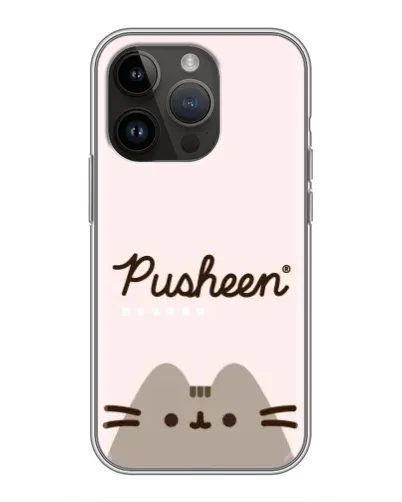 Чехол для iPhone 14 Pro с картинкой «Pusheen логотип»