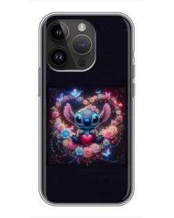Чохол для iPhone 14 Pro з картинкою «Stitch у квітах» Чохол для iPhone 14 Pro з картинкою «Stitch у квітах»