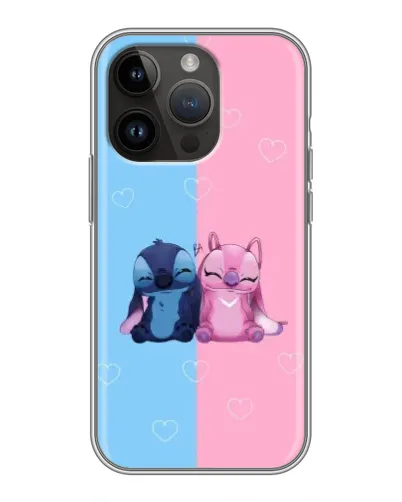 Чохол для iPhone 14 Pro з картинкою «Stitch та Angel Love» Чохол для iPhone 14 Pro з картинкою «Stitch та Angel Love»