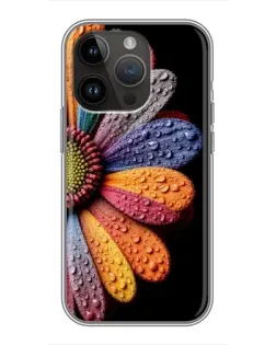 Чехол для iPhone 14 Pro с картинкой «Радужный цветок»