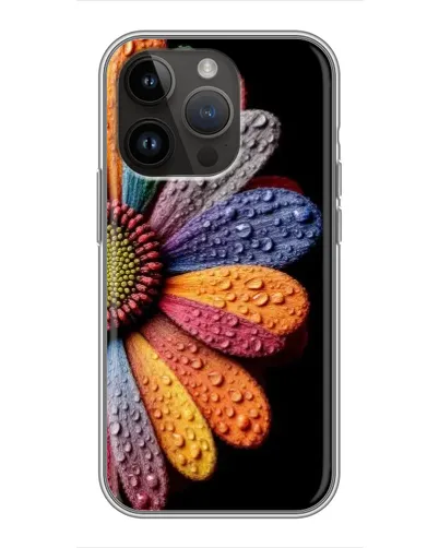 Чехол для iPhone 14 Pro с картинкой «Радужный цветок»